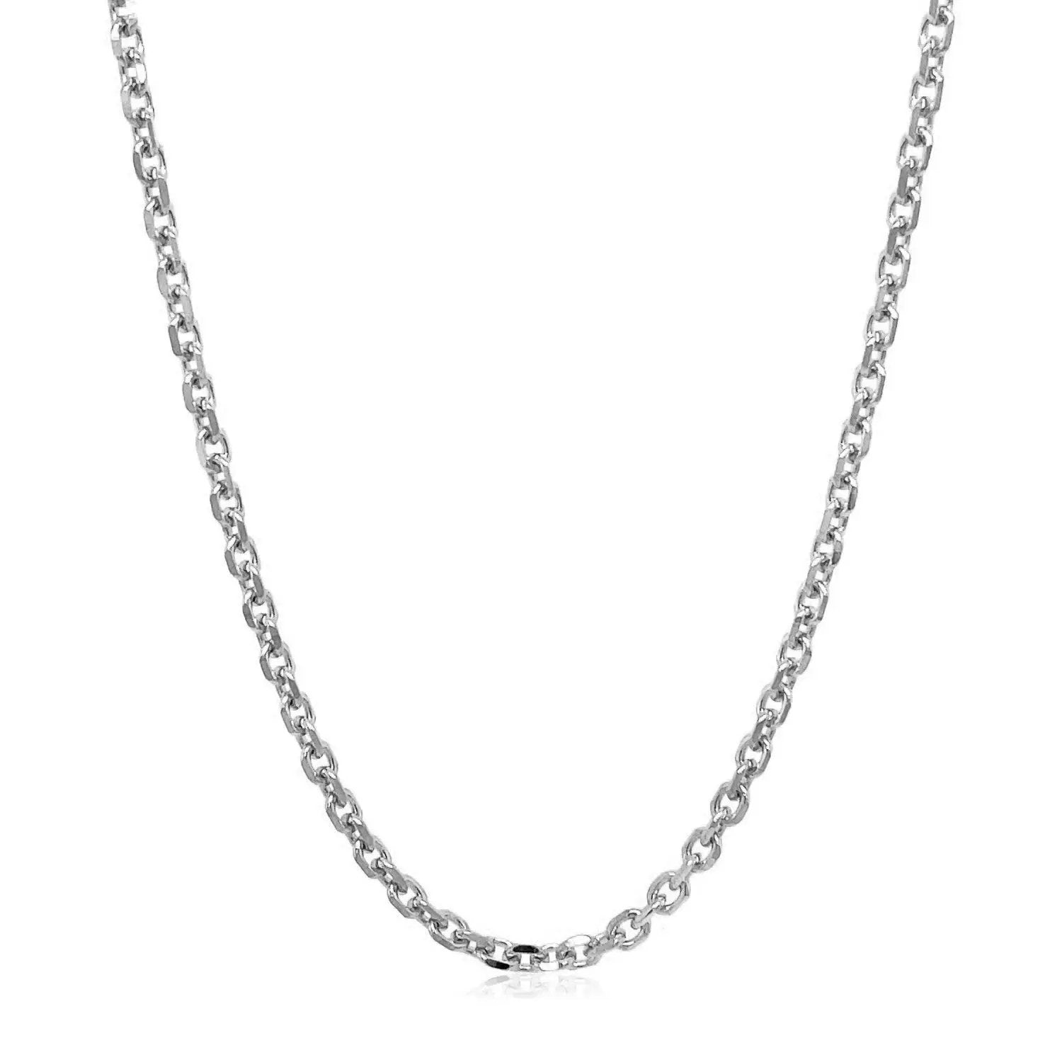 18k white gold diamond-cut cable link chain necklace 2.60 mm by Bids.com on Tampa Home & Garden Store
