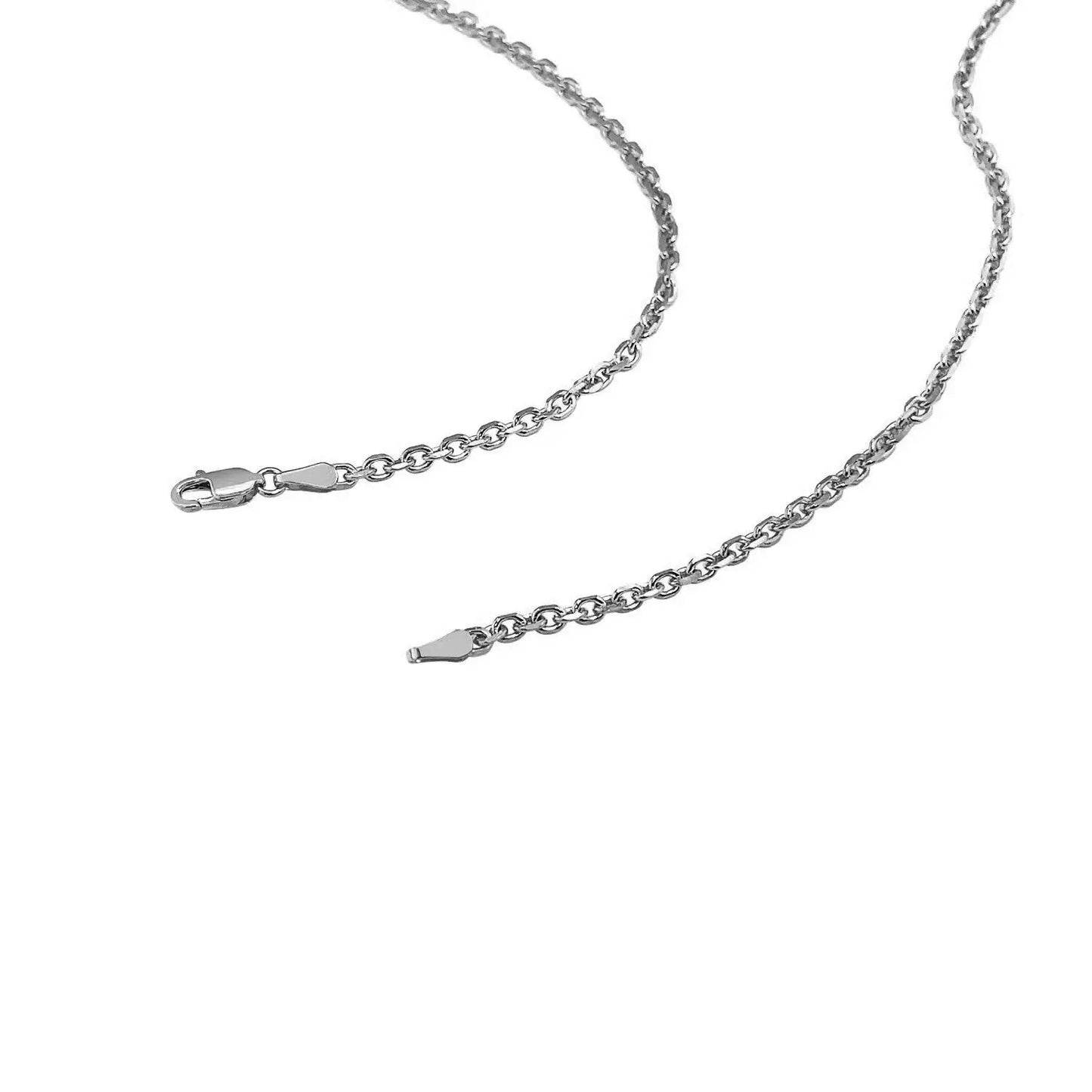 18k white gold diamond-cut cable link chain necklace 2.60 mm with lobster clasp Bids.com on Tampa Home & Garden Store
