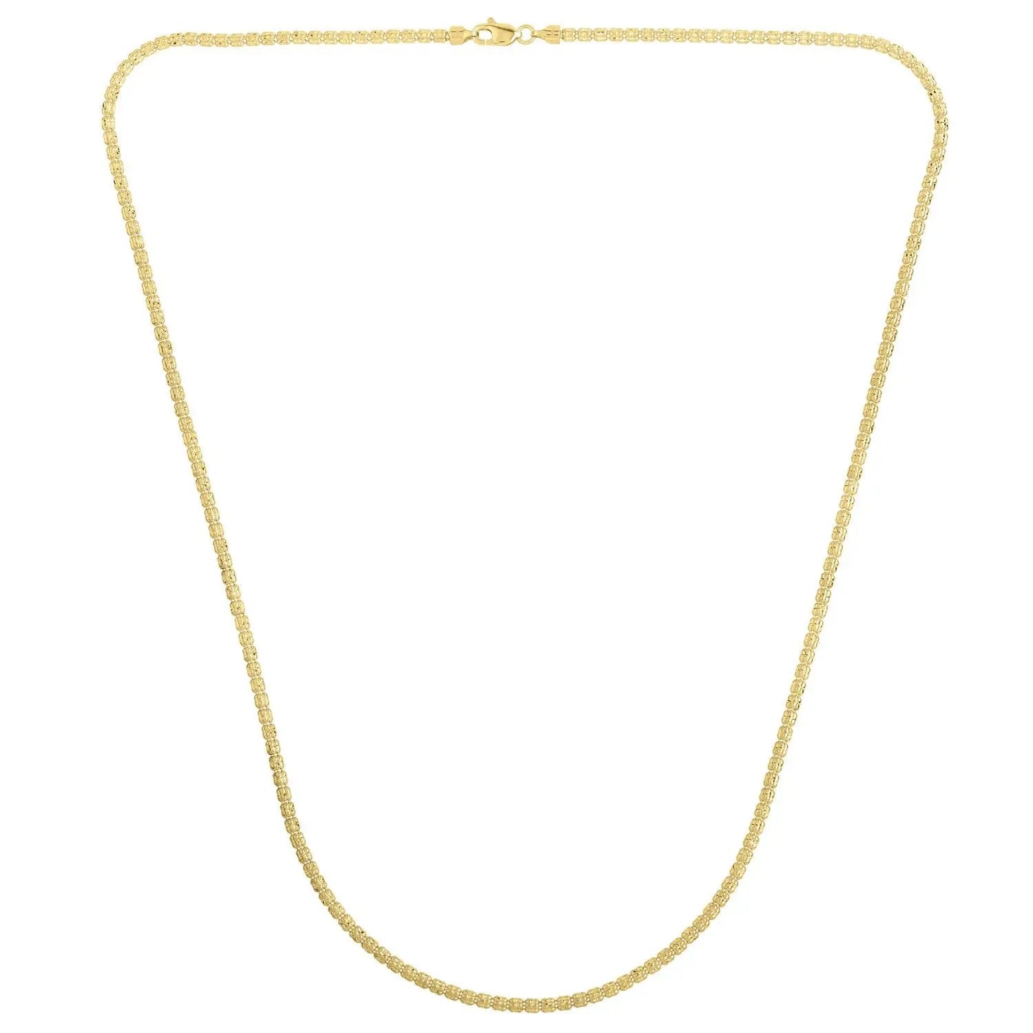 Ice Barrel Chain necklace 14k yellow gold 2.70mm by Bids.com on Tampa Home & Garden Store