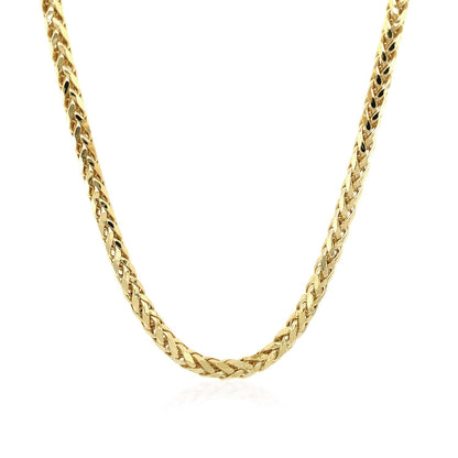 Franco chain necklace 3.15mm 14k yellow gold diamond-cut links by Bids.com on Tampa Home & Garden Store
