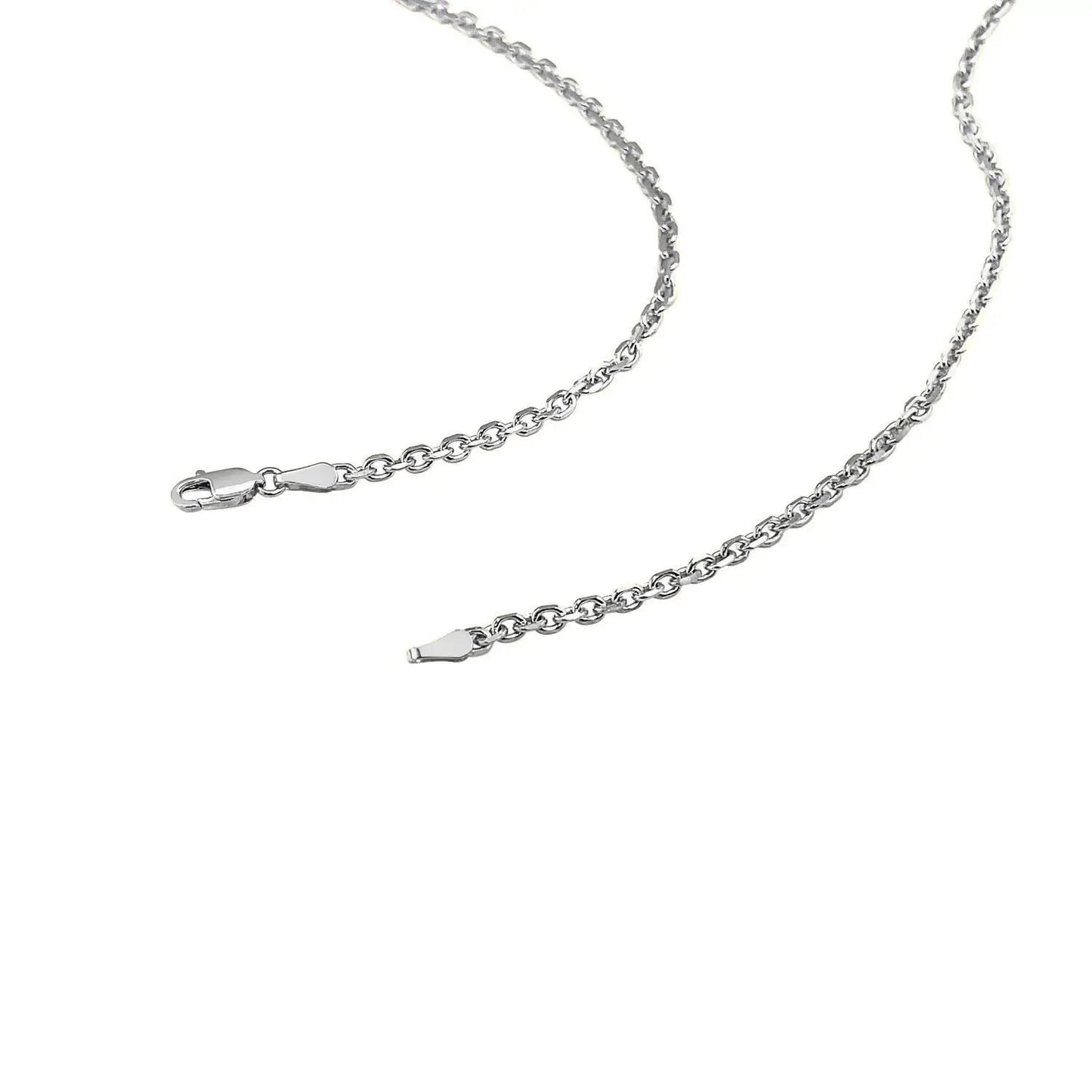 14k white gold diamond-cut cable link chain necklace 2.60 mm by Bids.com on Tampa Home & Garden Store