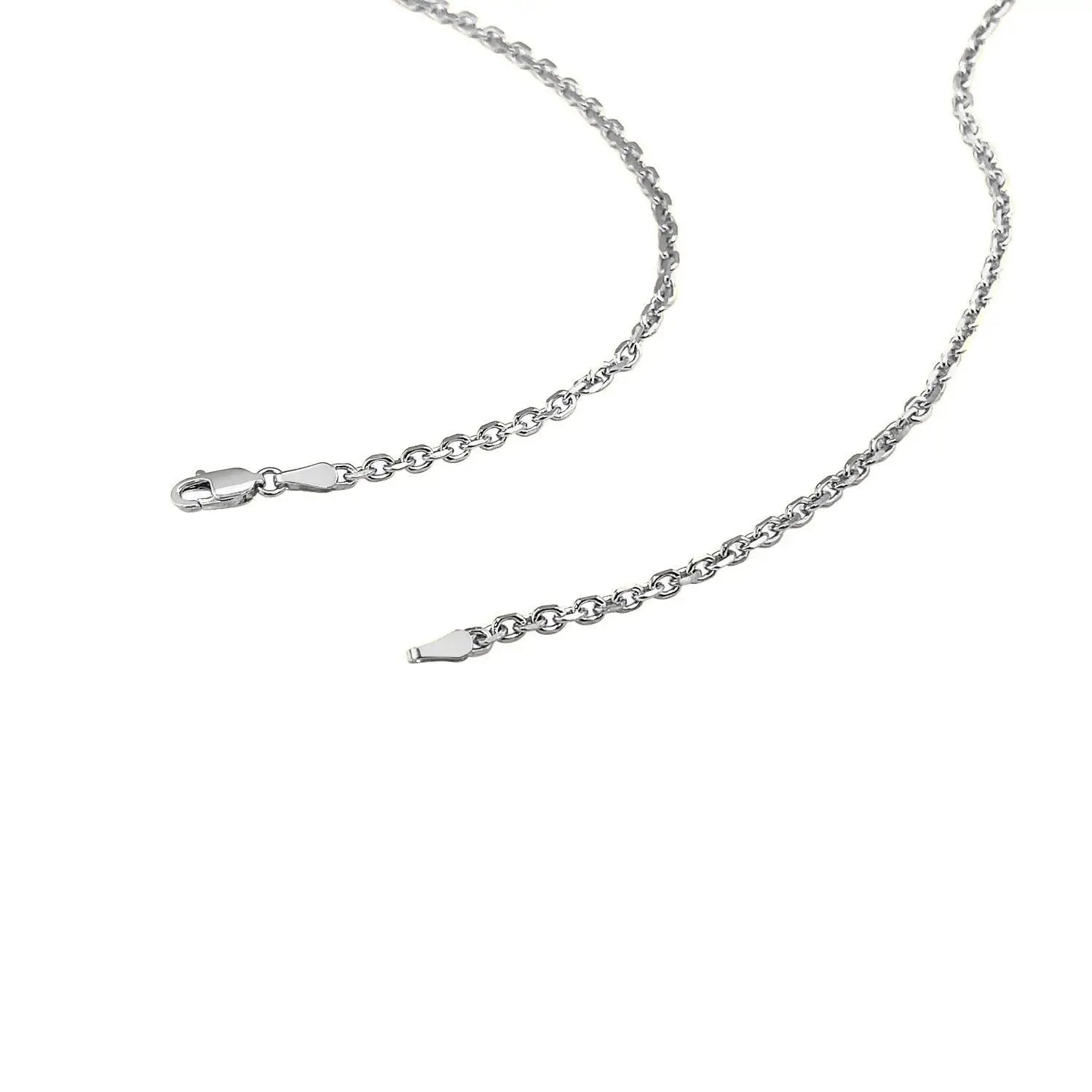 14k white gold diamond-cut cable link chain necklace 2.60 mm by Bids.com on Tampa Home & Garden Store