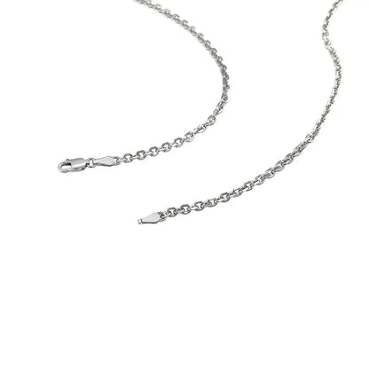 14k white gold diamond-cut cable link chain necklace 2.60 mm by Bids.com on Tampa Home & Garden Store