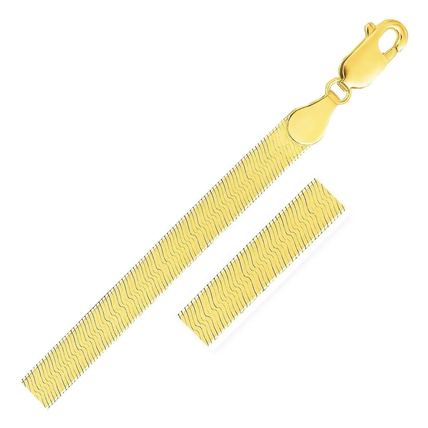 6.0mm 14k yellow gold super flex herringbone necklace by Bids.com with lobster clasp on Tampa Home & Garden Store