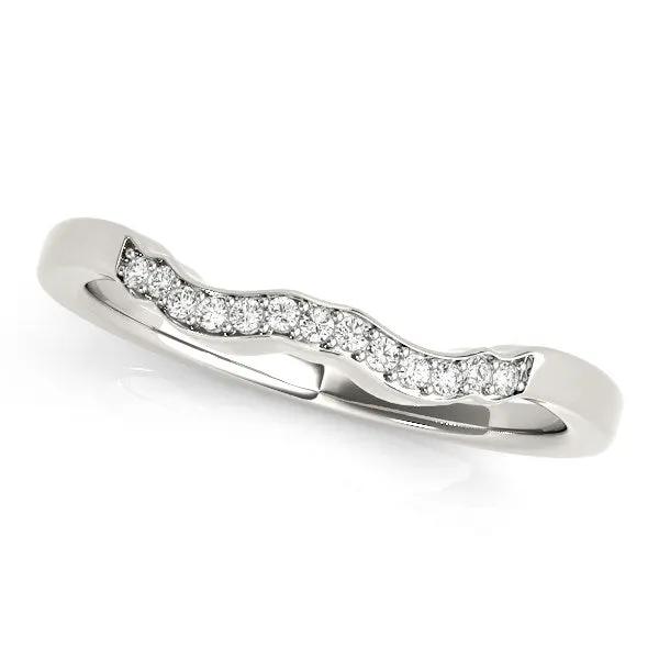 14k white gold wavy diamond wedding ring by Bids.com, 1/15 cttw on Tampa Home & Garden Store