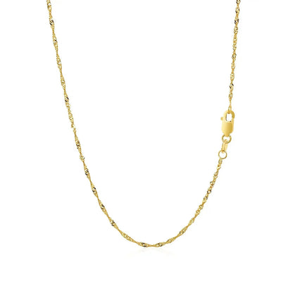 14k yellow gold Singapore chain necklace 1.5mm with lobster clasp by Bids.com on Tampa Home & Garden Store