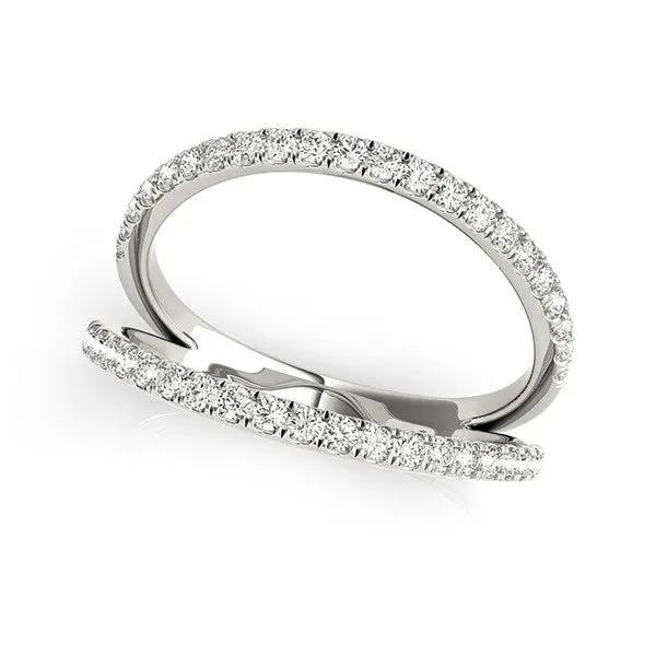 14k white gold diamond split-band ring with pave diamonds, 1/4 cttw, Bids.com on Tampa Home & Garden Store