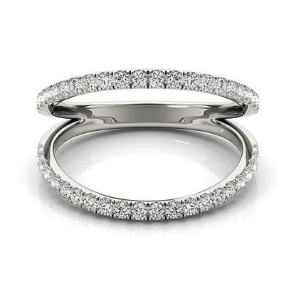 14k white gold two-row diamond split-band ring, 1/4 cttw, Bids.com on Tampa Home & Garden Store