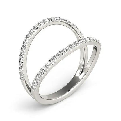 14k white gold diamond split-band ring, 1/4 cttw, by Bids.com on Tampa Home & Garden Store