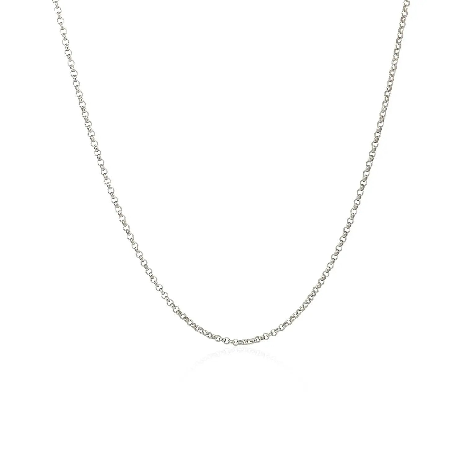 14k white gold diamond-cut rolo chain necklace 1.1mm Bids.com on Tampa Home & Garden Store