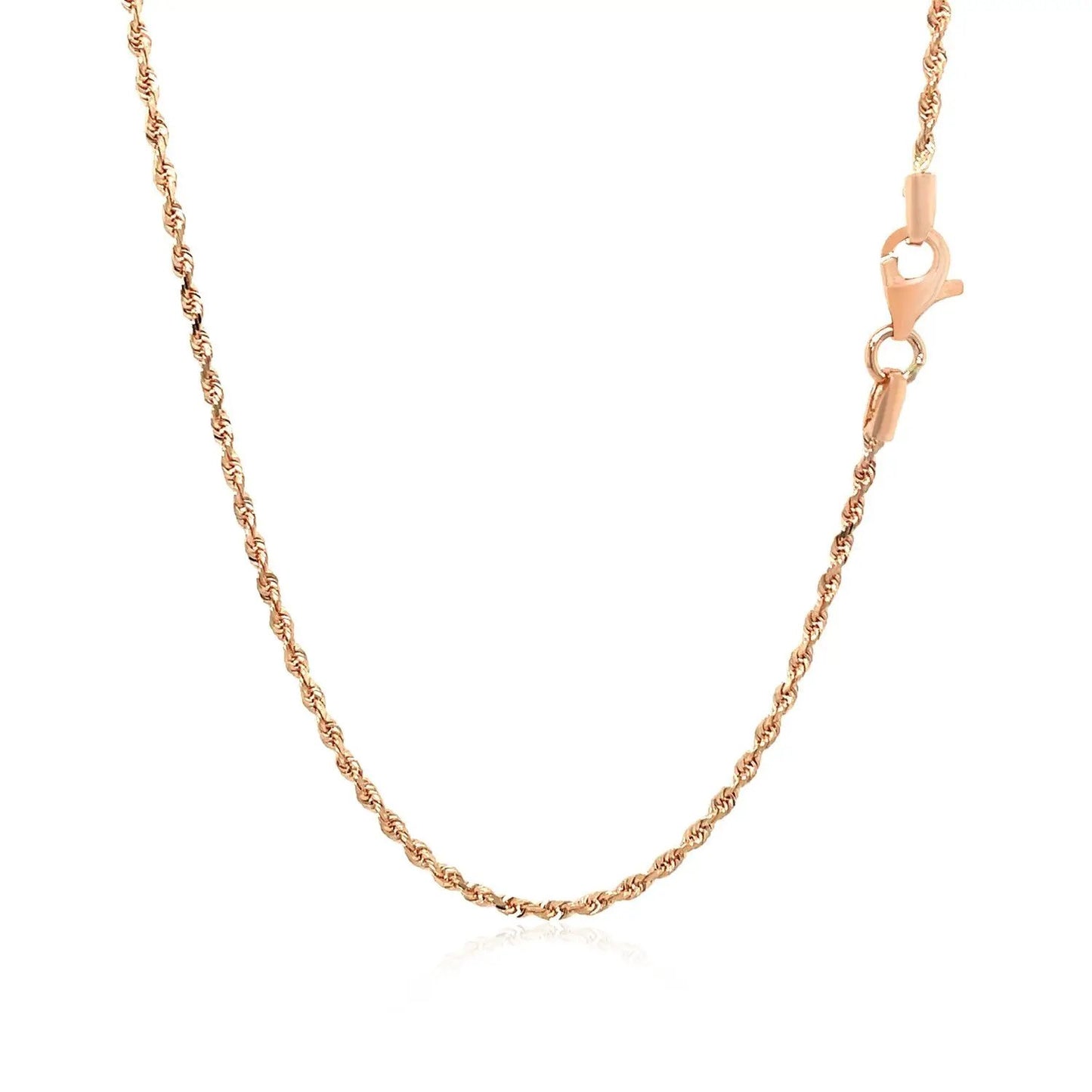 14k rose gold diamond-cut rope chain necklace 1.5mm by Bids.com on Tampa Home & Garden Store