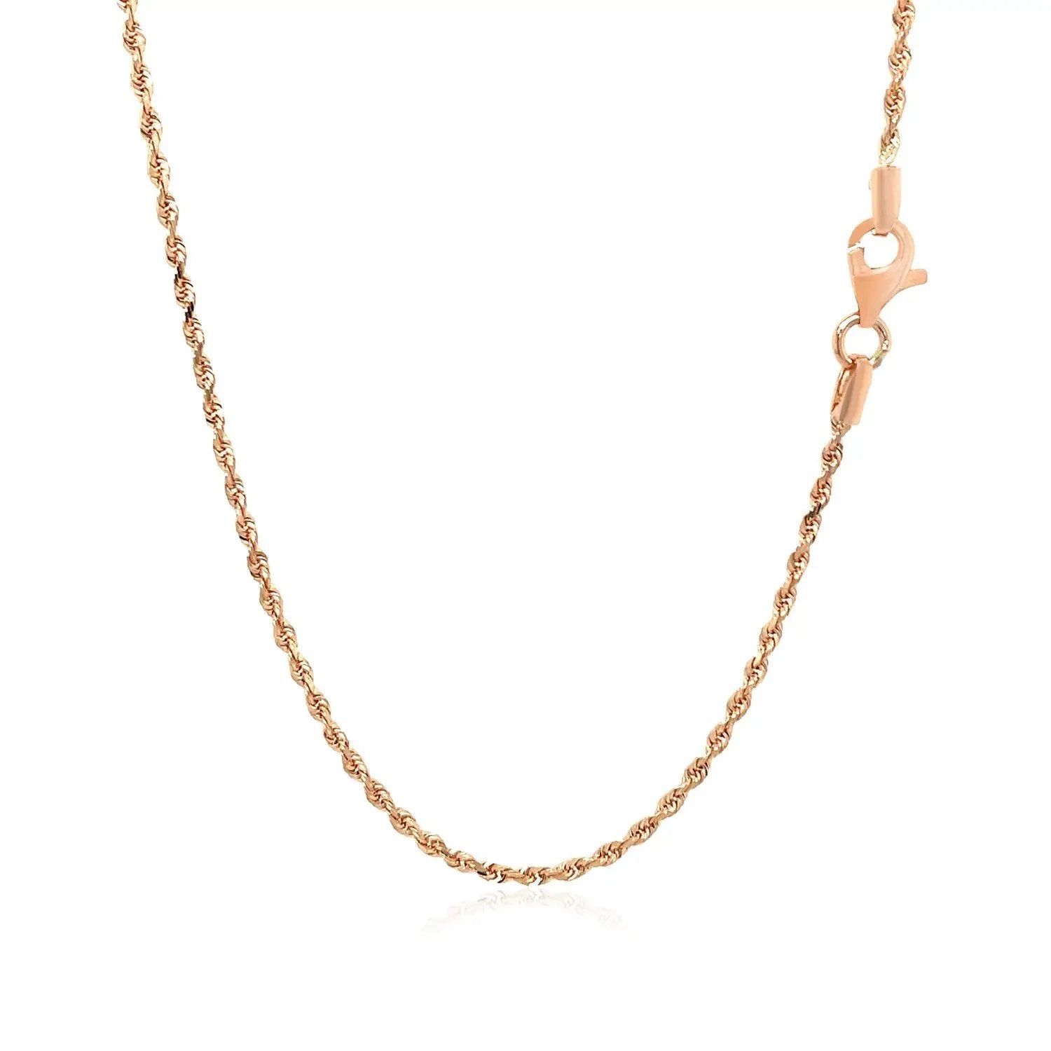 14k rose gold diamond-cut rope chain necklace 1.5mm by Bids.com on Tampa Home & Garden Store