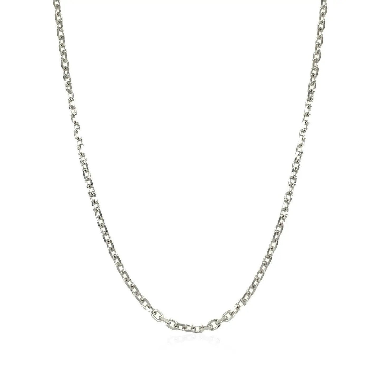 18k white gold diamond-cut cable link chain necklace 1.90 mm by Bids.com on Tampa Home & Garden Store