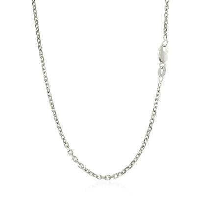 18k white gold diamond-cut cable link chain necklace 1.9mm with lobster clasp by Bids.com on Tampa Home & Garden Store