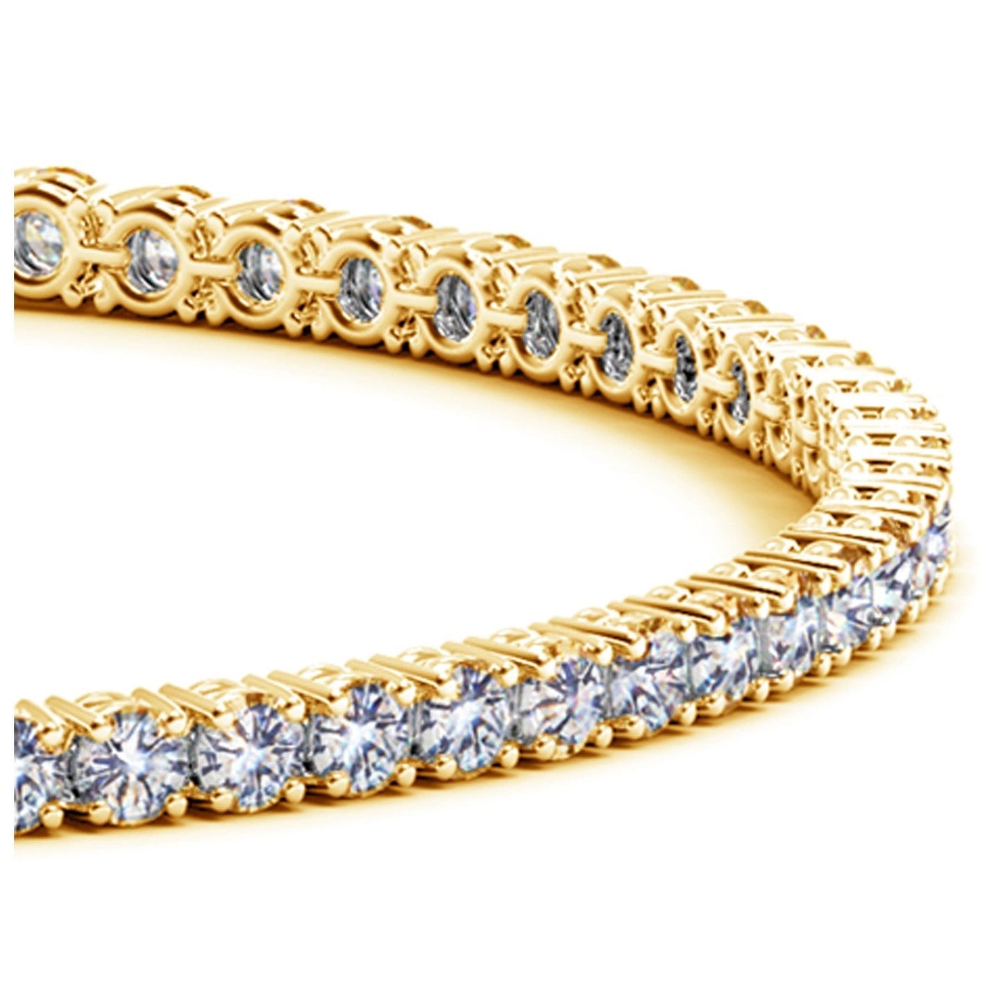 Lab Grown Round Diamond Tennis Bracelet in 14k Yellow Gold by Bids.com, 4 ctw F/G VS2/SI1 on Tampa Home & Garden Store