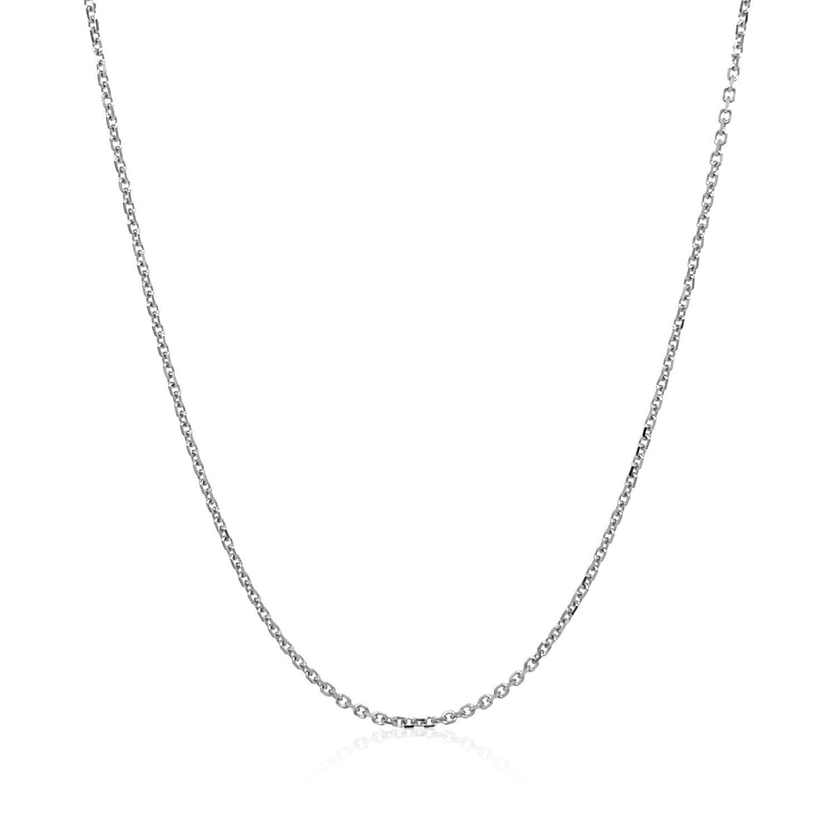 18k white gold diamond-cut cable link chain necklace 1.10 mm Bids.com on Tampa Home & Garden Store