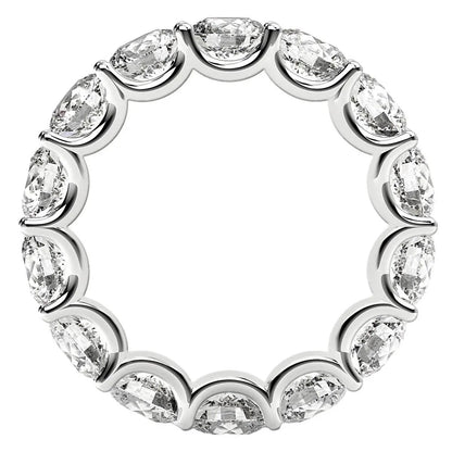 Round cut lab grown diamond eternity ring in 14k white gold, 6 cttw FG/VS2, by Bids.com on Tampa Home & Garden Store