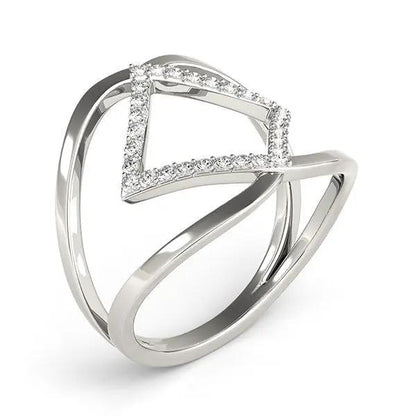 14k white gold interlaced design diamond ring with pavé-set diamonds by Bids.com on Tampa Home & Garden Store