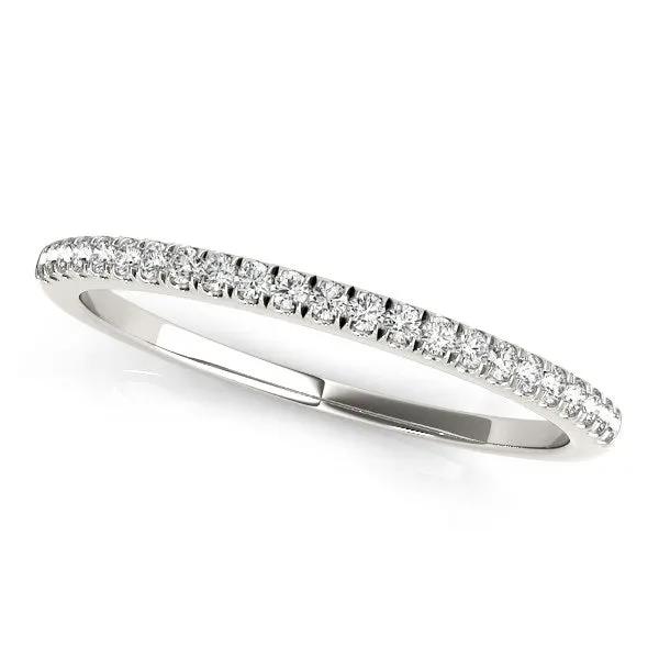 14k white gold pave diamond wedding band by Bids.com, slim eternity-set ring on Tampa Home & Garden Store