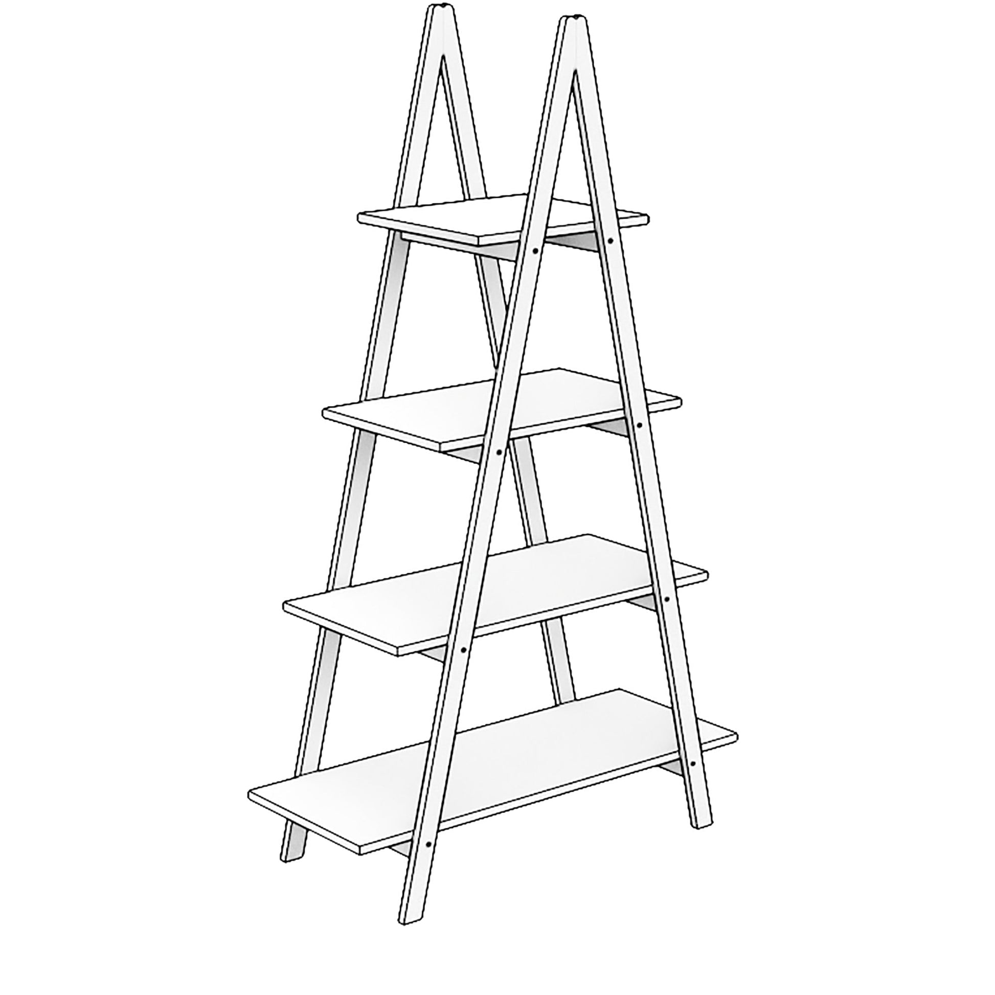 Solid bamboo wood oxford “A”frame ladder display bookshelf - Tampa Home & Garden Store