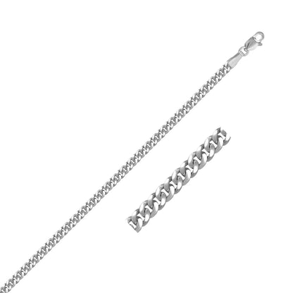 14K white gold gourmette chain necklace 2.80 mm with lobster clasp by Bids.com on Tampa Home & Garden Store