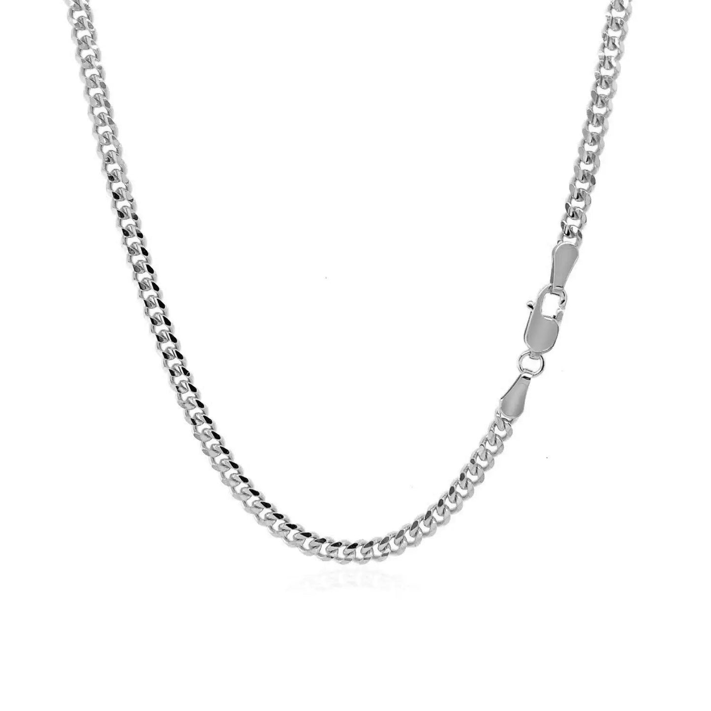 14K white gold gourmette chain necklace 2.80 mm by Bids.com on Tampa Home & Garden Store