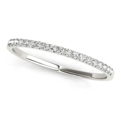14k white gold pave-set diamond wedding ring (1/8 cttw) by Bids.com on Tampa Home & Garden Store