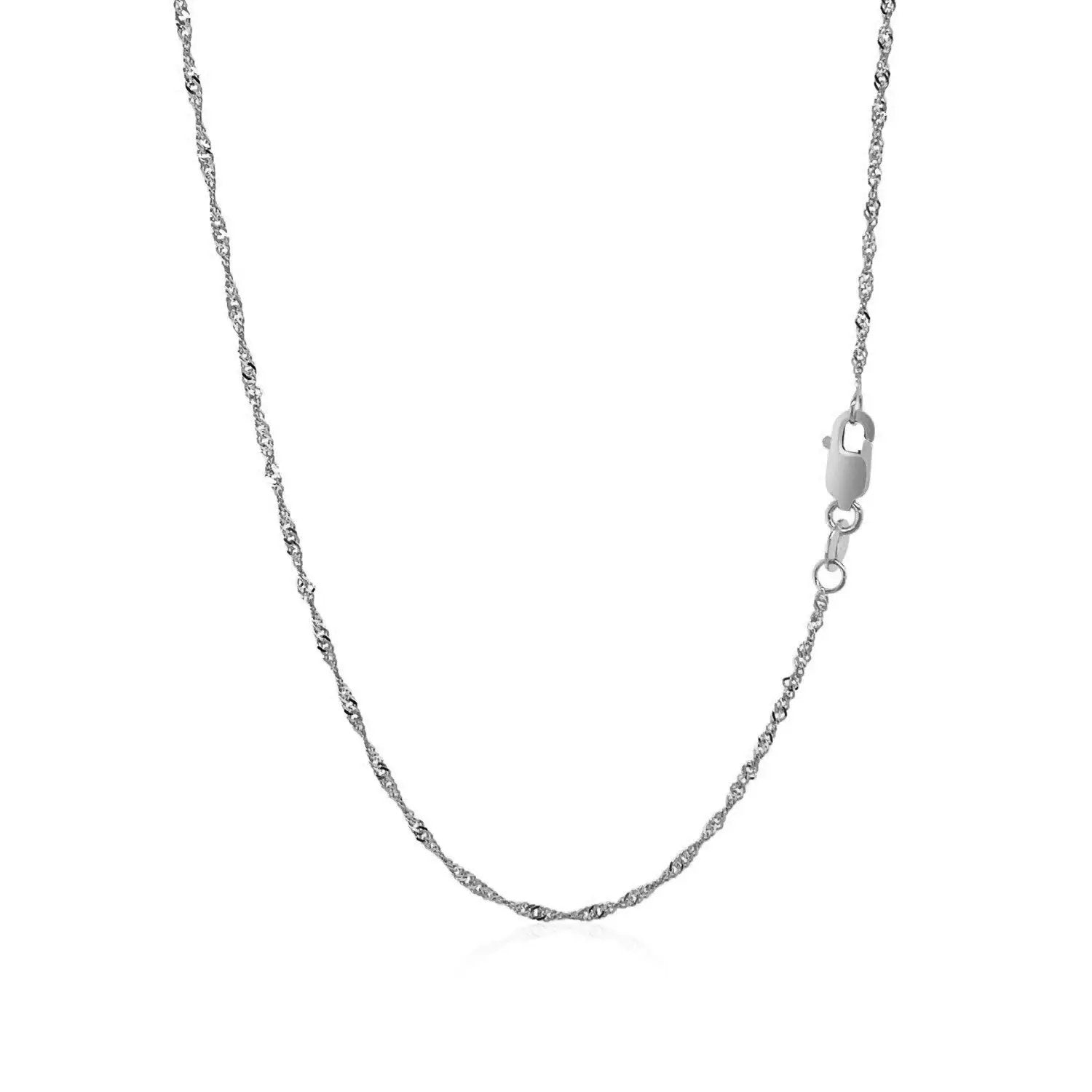 10k White Gold Singapore Chain Necklace 1.50 mm Bids.com on Tampa Home & Garden Store