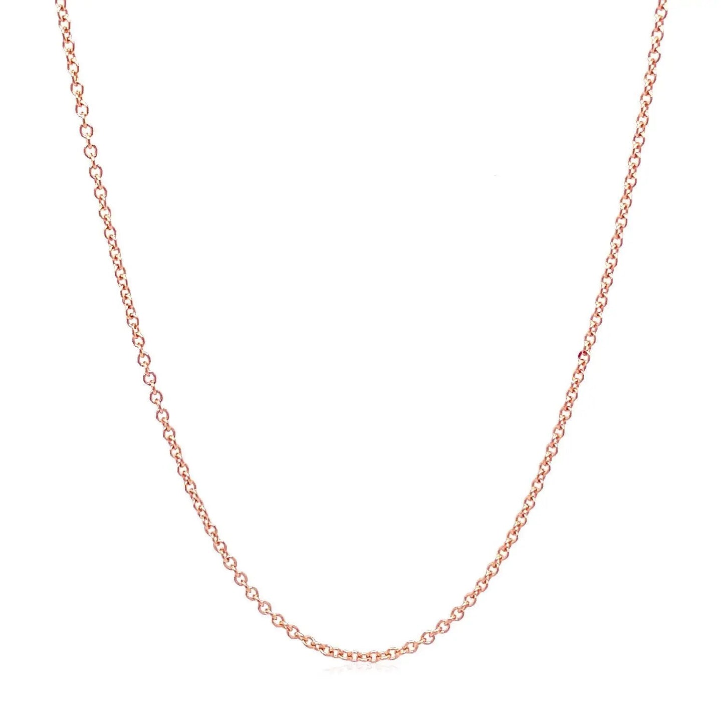 Necklace: 14k rose gold round cable link chain 1.25 mm, Bids.com on Tampa Home & Garden Store