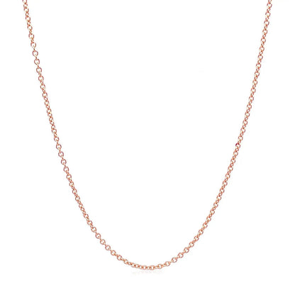 Necklace: 14k rose gold round cable link chain 1.25 mm, Bids.com on Tampa Home & Garden Store
