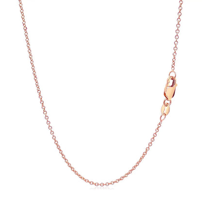14k rose gold round cable link chain necklace 1.25 mm by Bids.com on Tampa Home & Garden Store