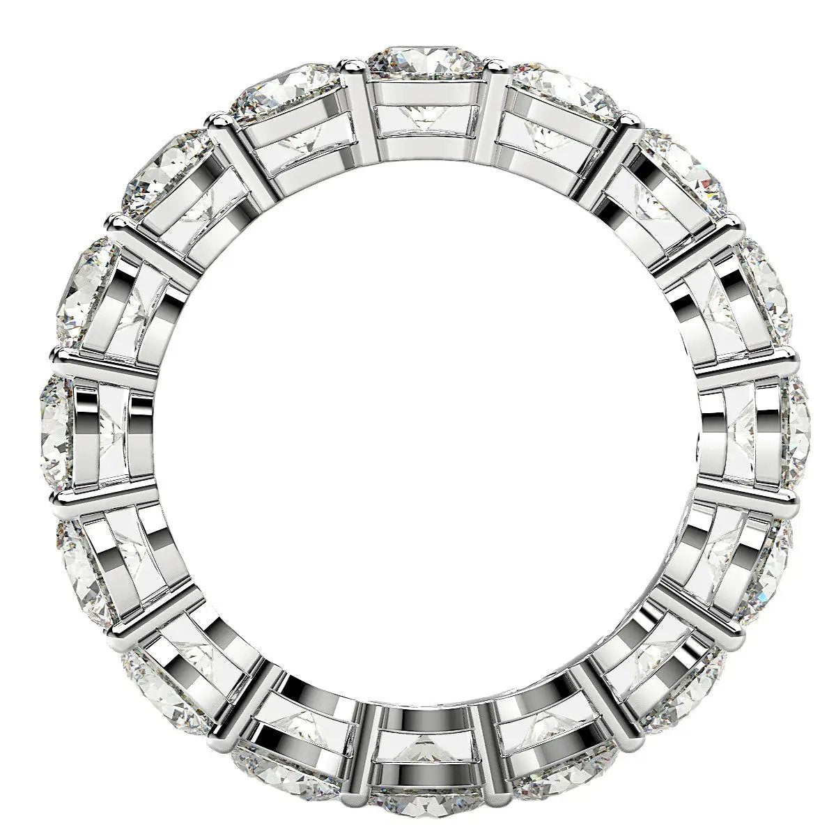 Round-cut lab grown diamond eternity ring in 14k white gold, 4 cttw FG/VS2 by Bids.com on Tampa Home & Garden Store