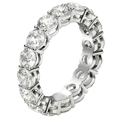 Round-cut lab-grown diamond eternity ring in 14k white gold, 4 cttw FG/VS2 by Bids.com on Tampa Home & Garden Store