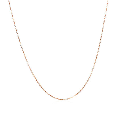 Necklace 14k rose gold diamond-cut cable link chain 0.7mm by Bids.com on Tampa Home & Garden Store