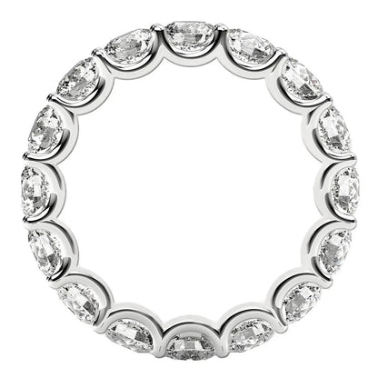 Round-cut lab-grown diamond eternity ring in 14k white gold, FG/VS2, 4 ctw, by Bids.com on Tampa Home & Garden Store