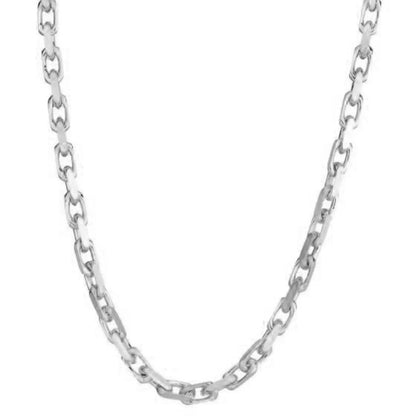 14k white gold French cable link chain necklace, 4.80 mm elongated links by Bids.com on Tampa Home & Garden Store