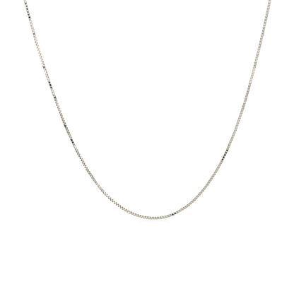 14k white gold classic box chain necklace 0.45mm by Bids.com on Tampa Home & Garden Store