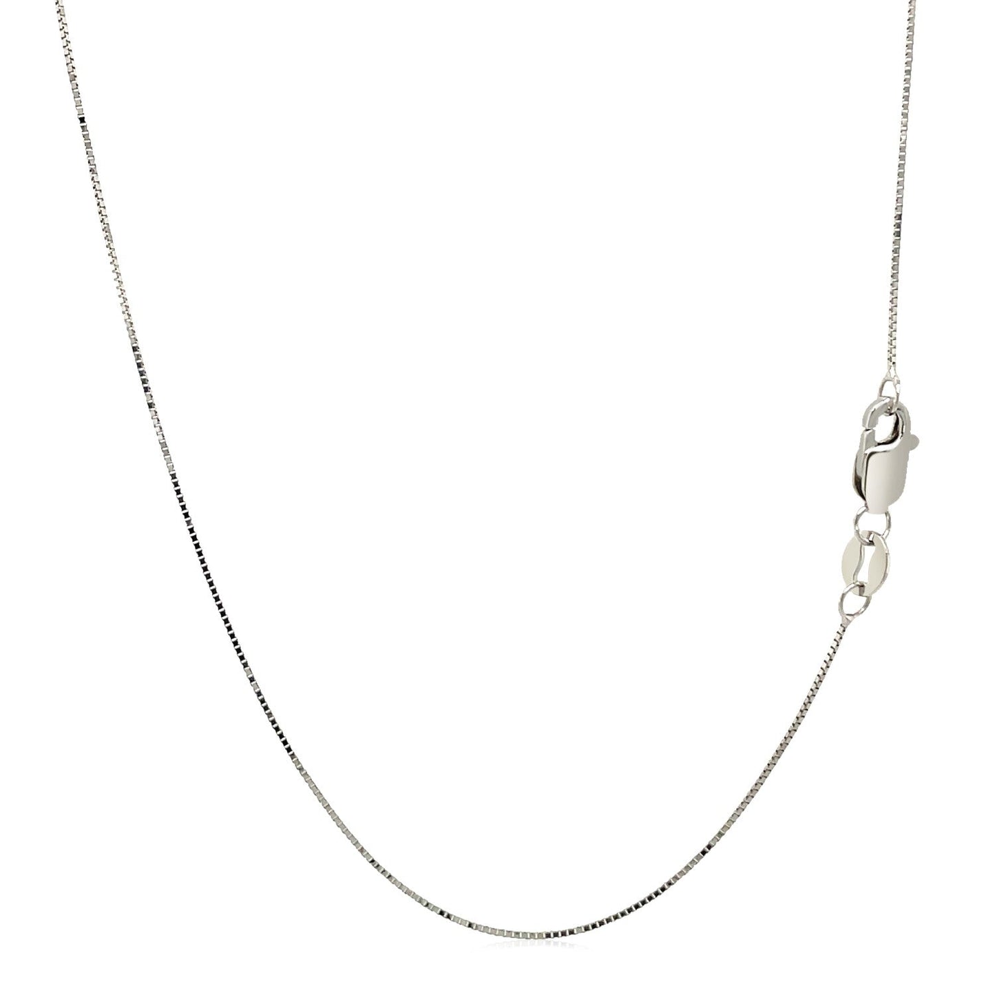 Necklace 14k white gold classic box chain 0.45mm by Bids.com on Tampa Home & Garden Store