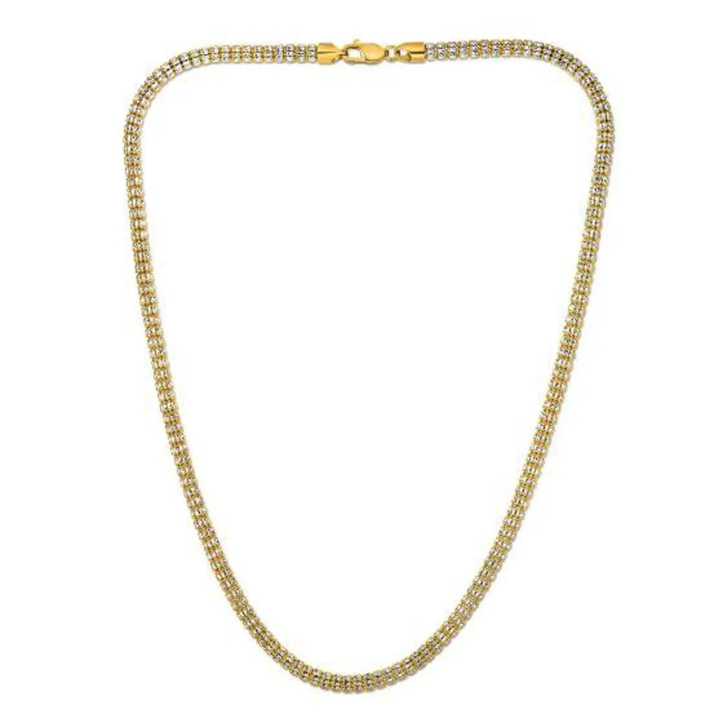 Ice Barrel chain necklace 14k yellow gold with diamond accents, 4.25 mm on Tampa Home & Garden Store