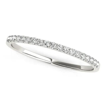14k white gold pave set round diamonds wedding ring by Bids.com 1/8 cttw on Tampa Home & Garden Store