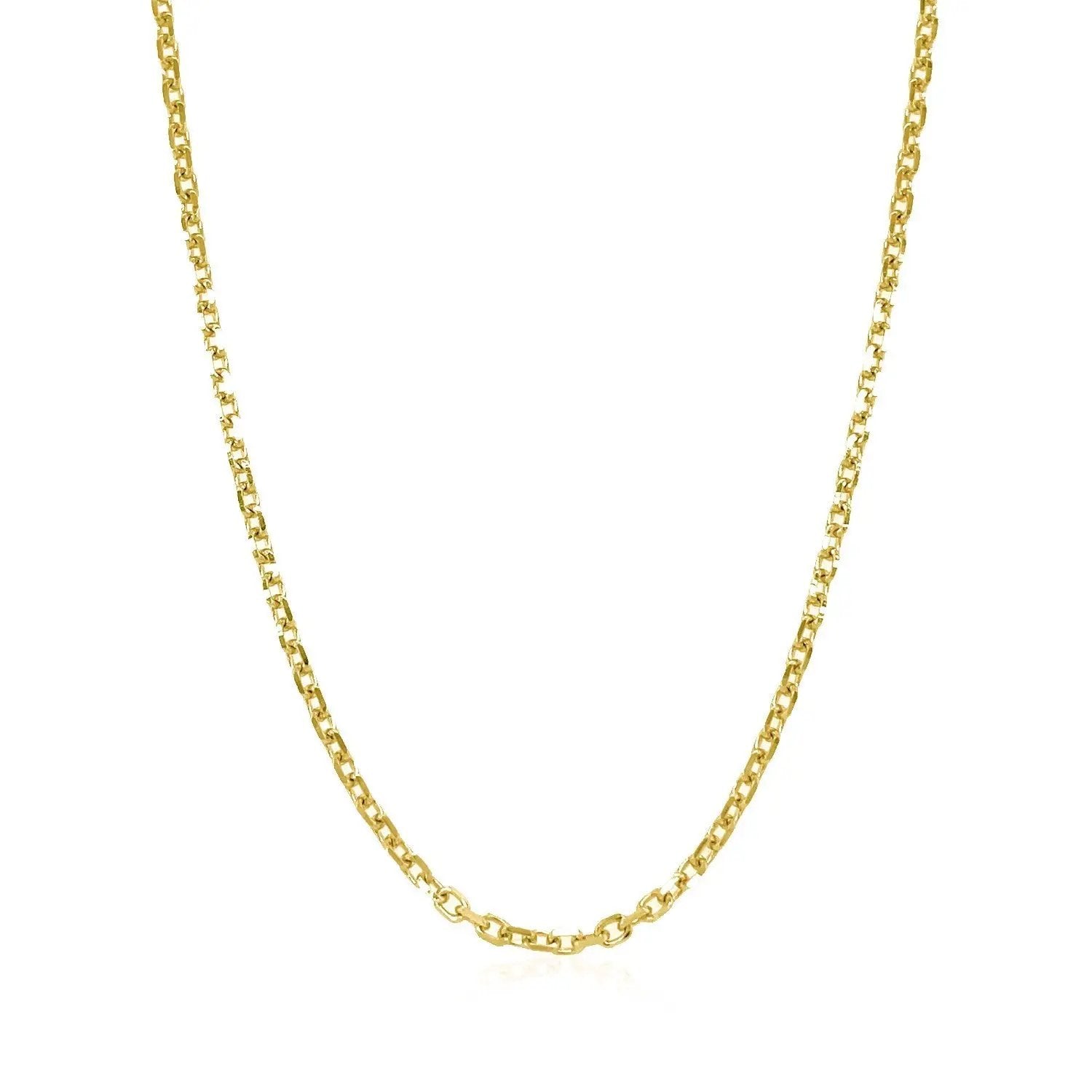 18k yellow gold diamond-cut cable link necklace, 1.90 mm, by Bids.com on Tampa Home & Garden Store