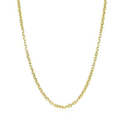 18k yellow gold diamond-cut cable link necklace, 1.90 mm, by Bids.com on Tampa Home & Garden Store