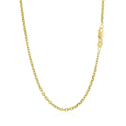 18k Yellow Gold Diamond-Cut Cable Link Chain Necklace 1.90 mm by Bids.com on Tampa Home & Garden Store