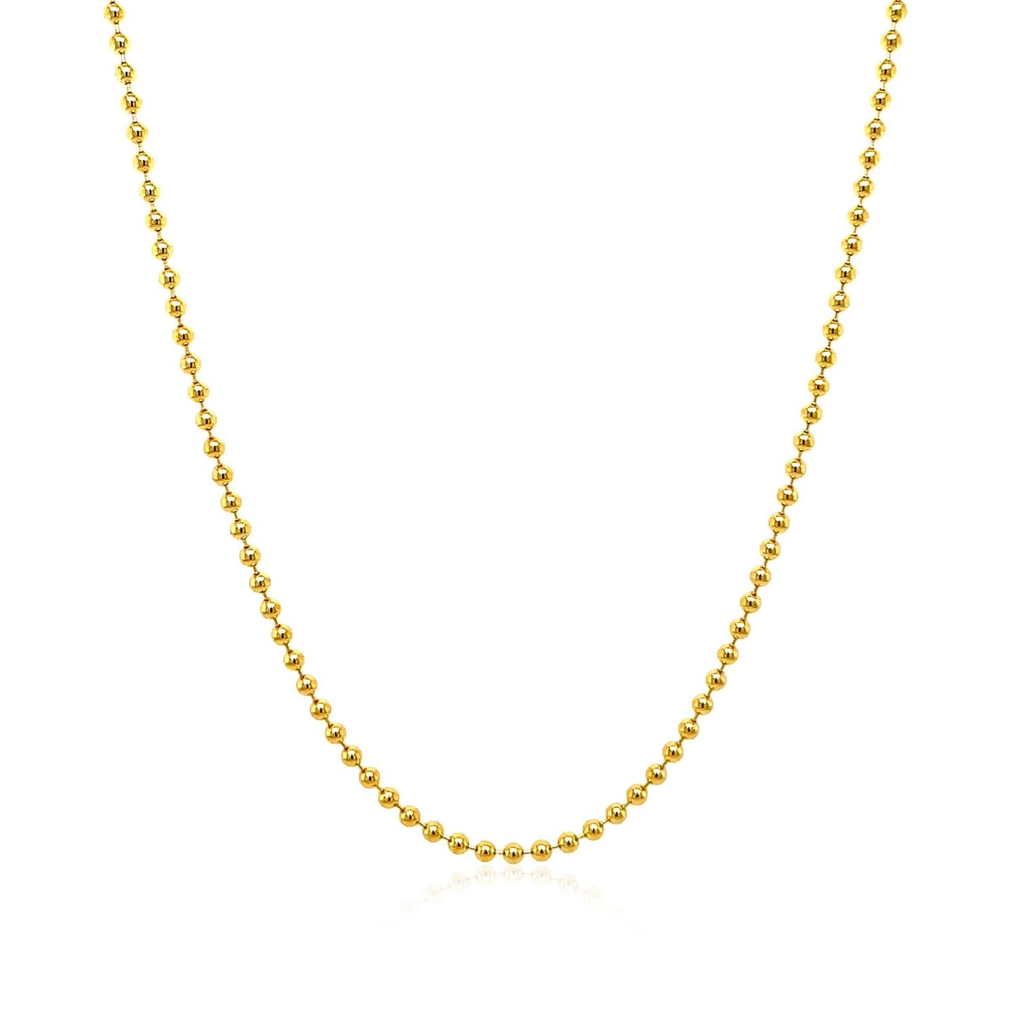 14k yellow gold bead chain necklace 1.5mm by Bids.com on Tampa Home & Garden Store