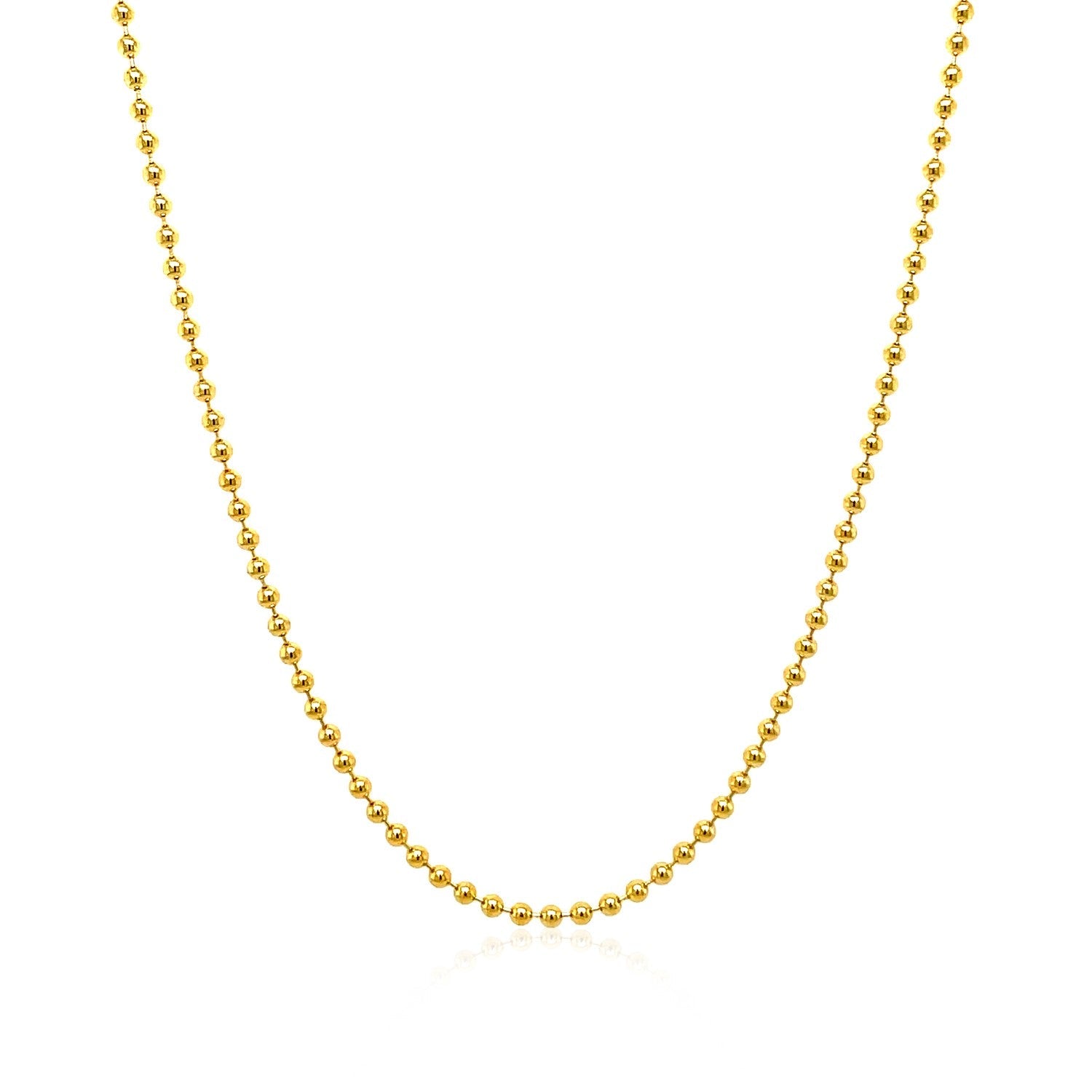 14k yellow gold bead chain necklace 1.5mm by Bids.com on Tampa Home & Garden Store