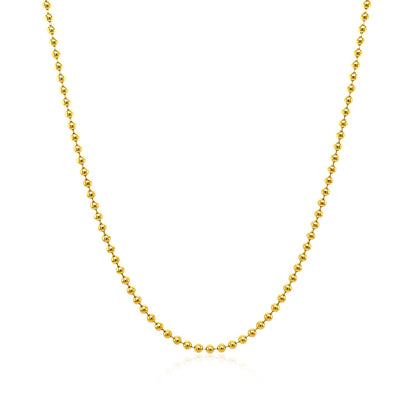 14k yellow gold bead chain necklace 1.5mm by Bids.com on Tampa Home & Garden Store