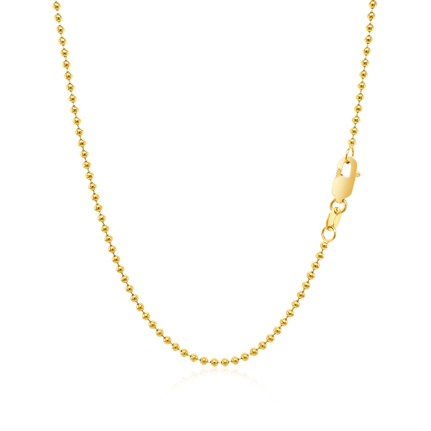 14k Yellow Gold Bead Chain Necklace 1.5mm with lobster clasp by Bids.com on Tampa Home & Garden Store