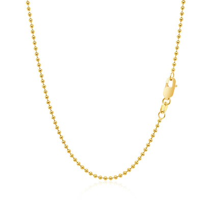 14k Yellow Gold Bead Chain Necklace 1.5mm with lobster clasp by Bids.com on Tampa Home & Garden Store