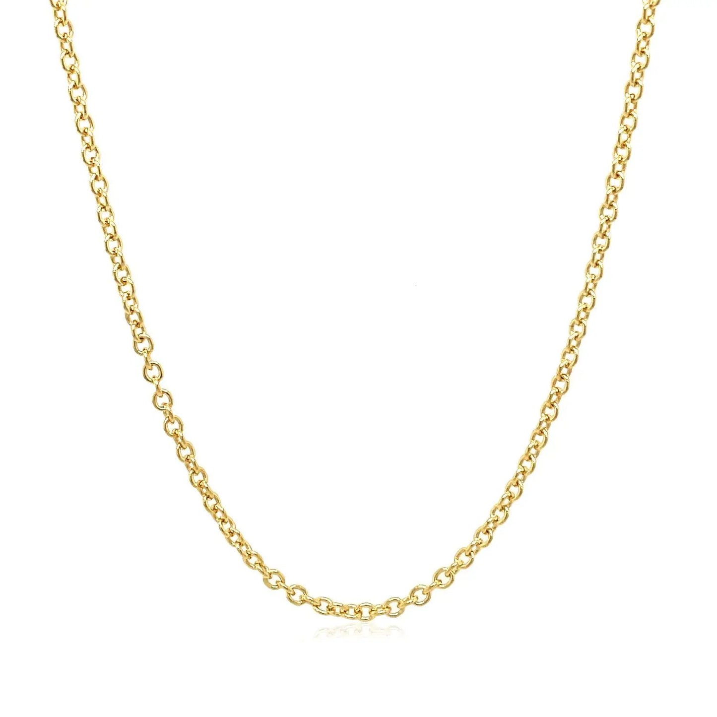 14k yellow gold round cable link chain necklace, 1.9mm, by Bids.com on Tampa Home & Garden Store