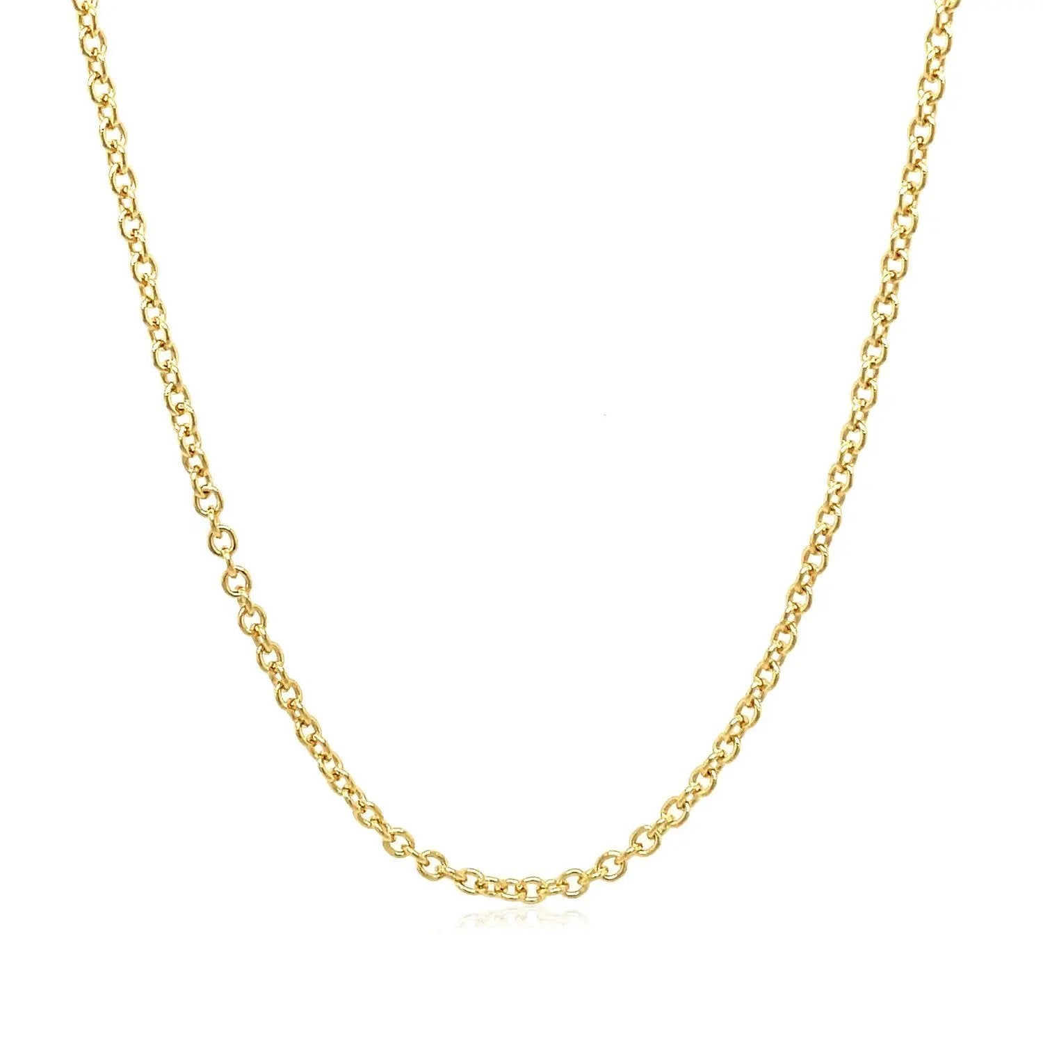 14k yellow gold round cable link chain necklace, 1.9mm, by Bids.com on Tampa Home & Garden Store